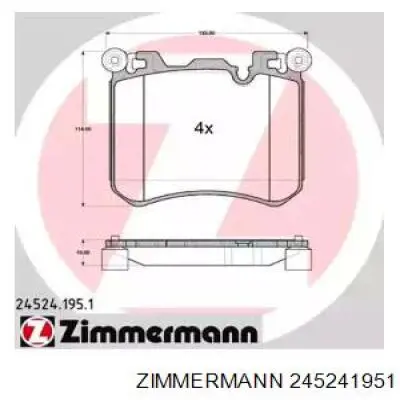 245241951 Zimmermann Колодки передние