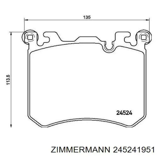 Купить 245241951 Zimmermann Колодки тормозные