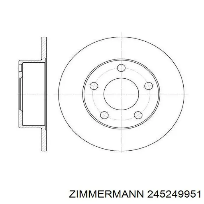 Передние тормозные колодки 245249951 Zimmermann