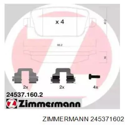 24537.160.2 Zimmermann колодки тормозные задние дисковые