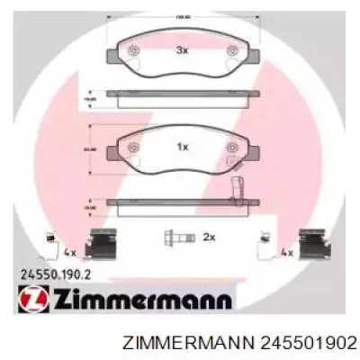 Передние тормозные колодки 245501902 Zimmermann