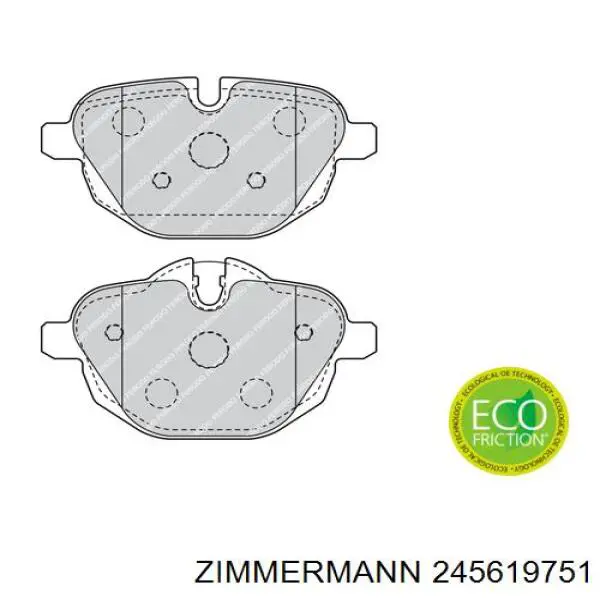 Задние дисковые колодки Zimmermann 245619751