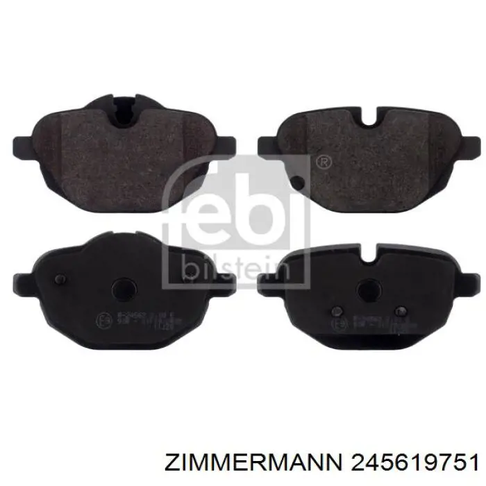 Купить 245619751 Zimmermann Колодки тормозные задние, дисковые