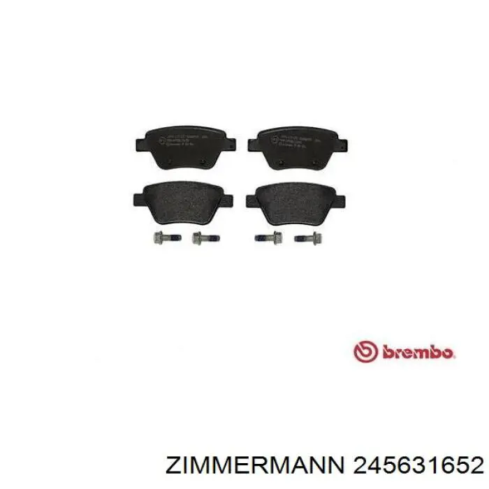 Купить 245631652 Zimmermann Колодки тормозные задние, дисковые