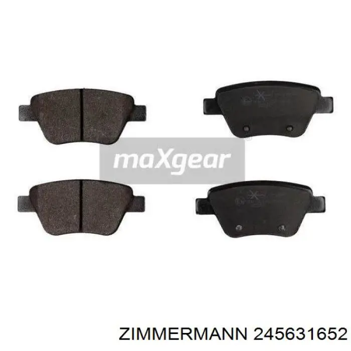 Купить 245631652 Zimmermann Колодки тормозные задние, дисковые