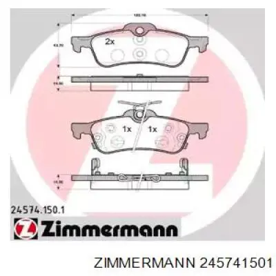 Задние тормозные колодки 245741501 Zimmermann