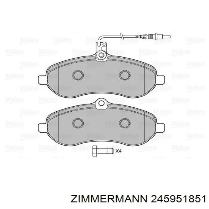 Купить 245951851 Zimmermann Колодки тормозные