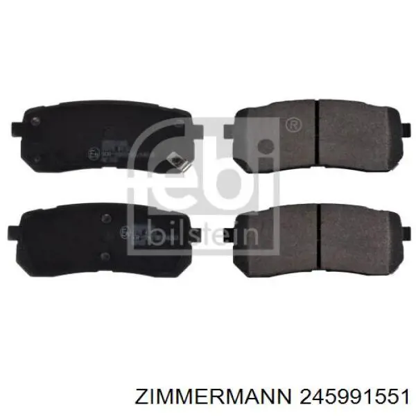 Купить 245991551 Zimmermann Колодки тормозные задние, дисковые