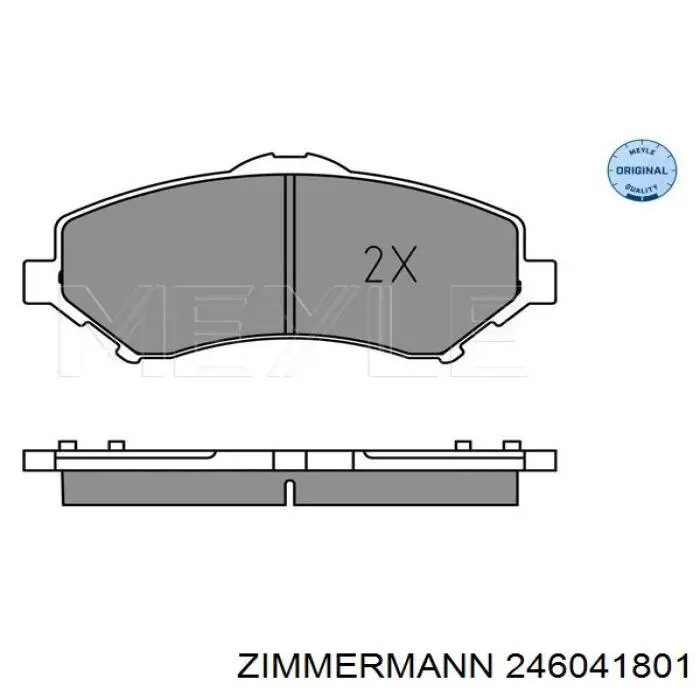 Купить 246041801 Zimmermann Колодки тормозные