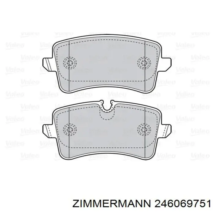 246069751 Zimmermann Колодки тормозные дисковые комплект