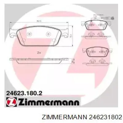 246231802 Zimmermann Колодки передние