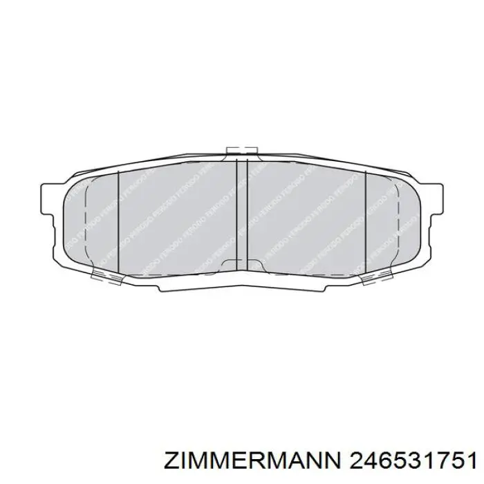 Купить 246531751 Zimmermann Колодки тормозные задние, дисковые