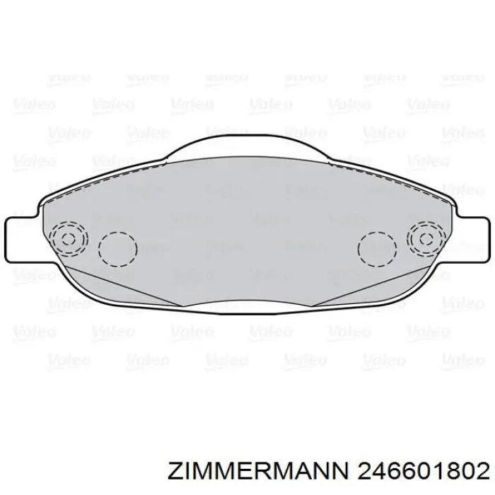 Передние тормозные колодки 246601802 Zimmermann