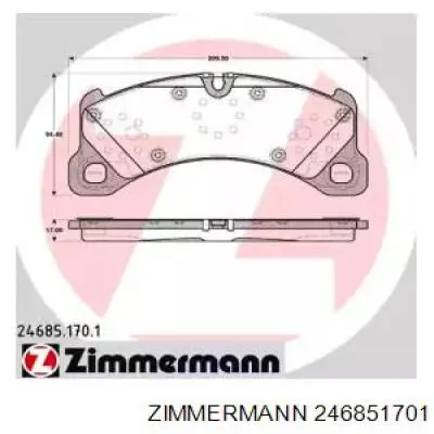 Тормозные колодки Zimmermann 246851701