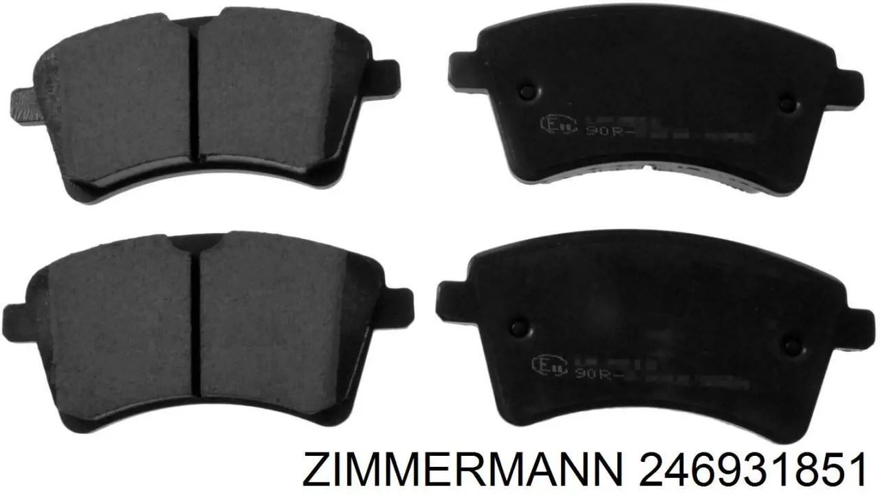 Купить 246931851 Zimmermann Колодки тормозные