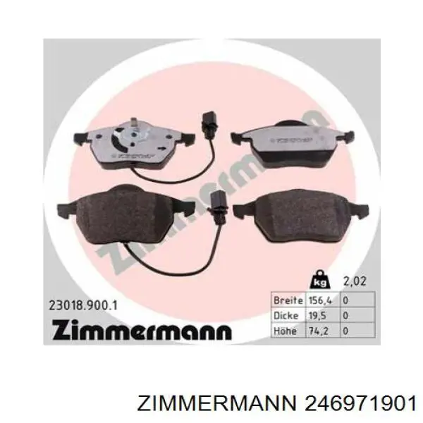 Тормозные колодки Zimmermann 246971901