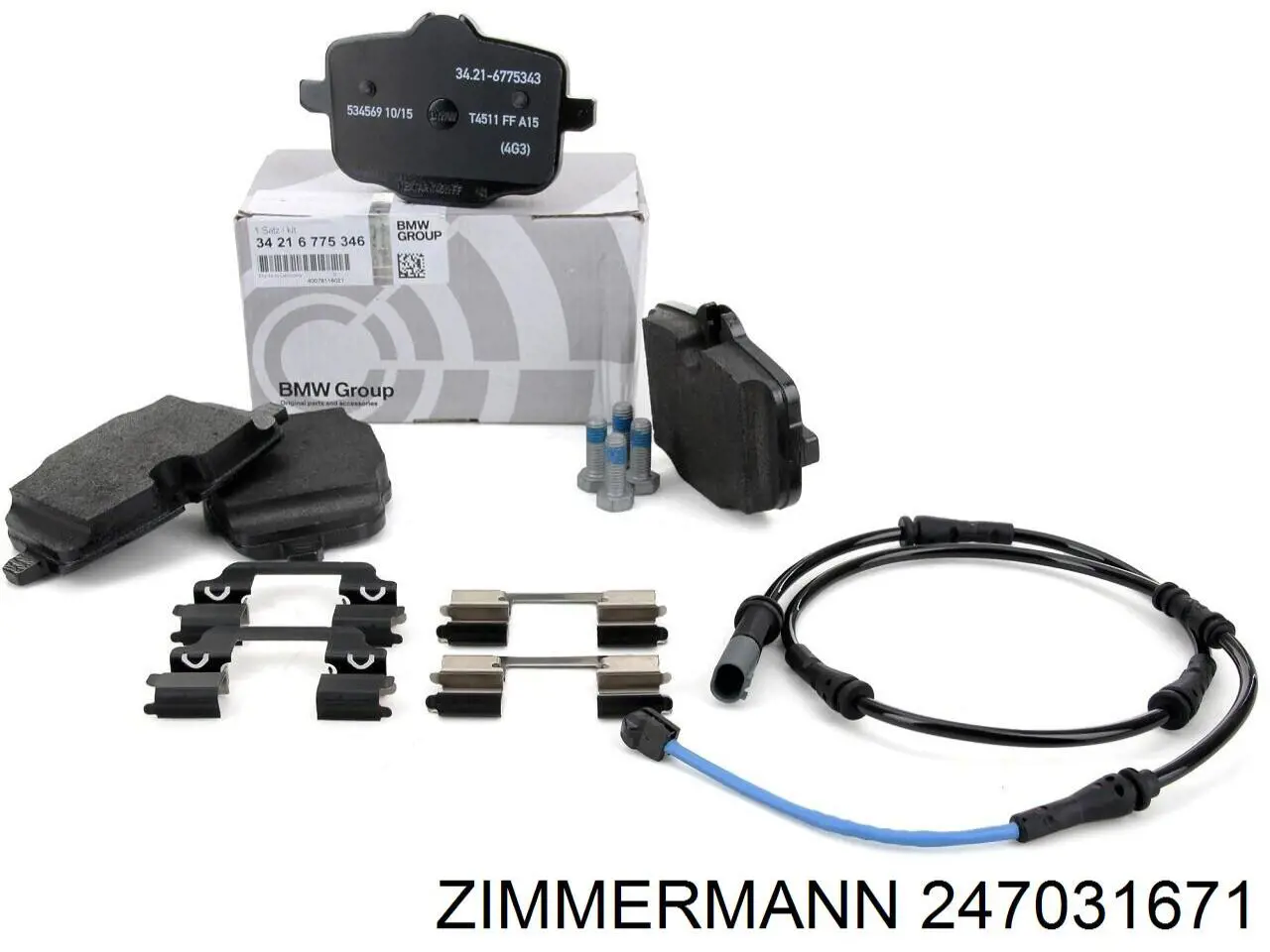 Задние тормозные колодки 247031671 Zimmermann