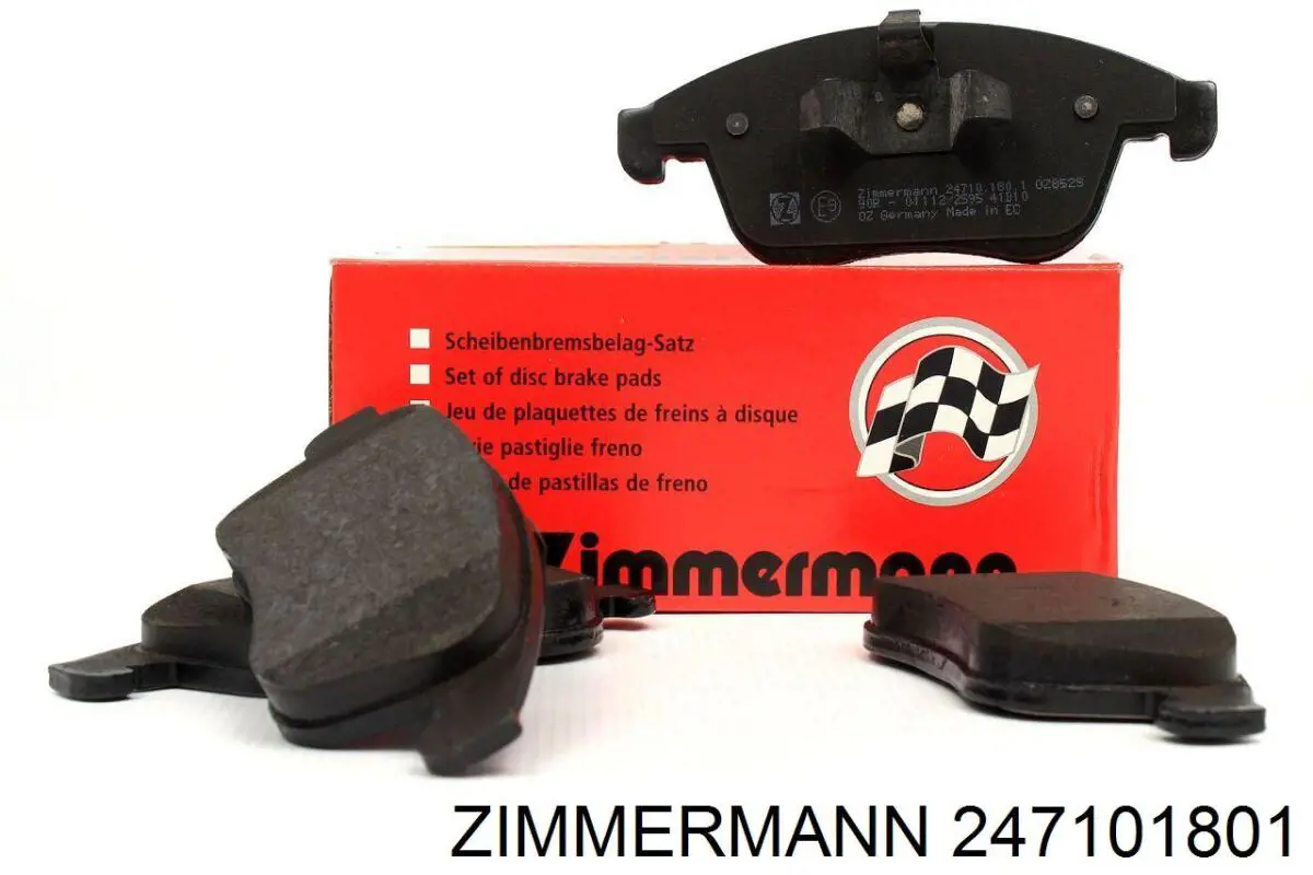 Купить 247101801 Zimmermann Колодки тормозные
