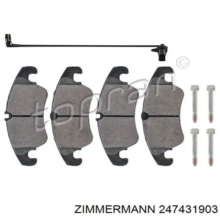 Купить 247431903 Zimmermann Колодки тормозные