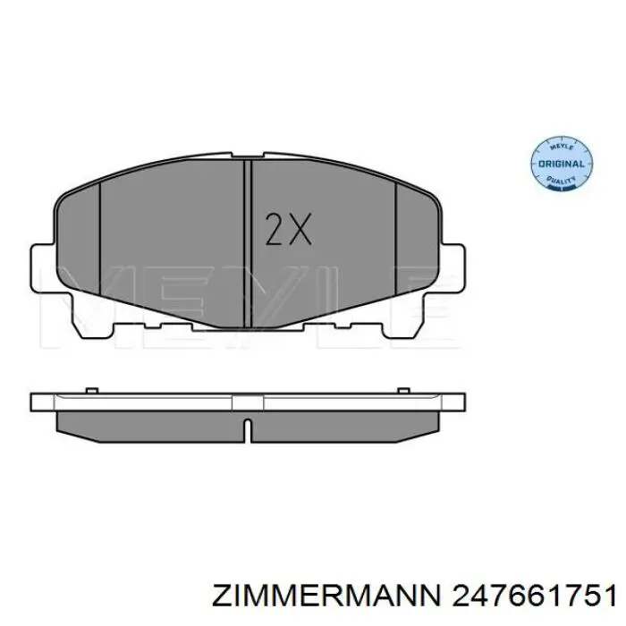 Купить 247661751 Zimmermann Колодки тормозные