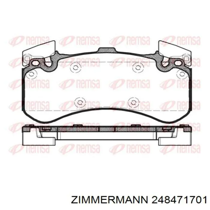 Колодки Zimmermann 248471701 цена, от 86.42 USD