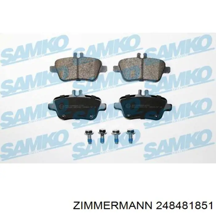 Задние дисковые колодки Zimmermann 248481851