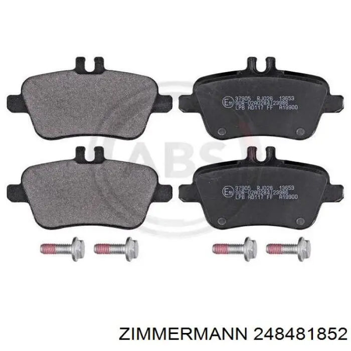 Колодки дисковые  Zimmermann 248481852 цена, от 44.41 USD
