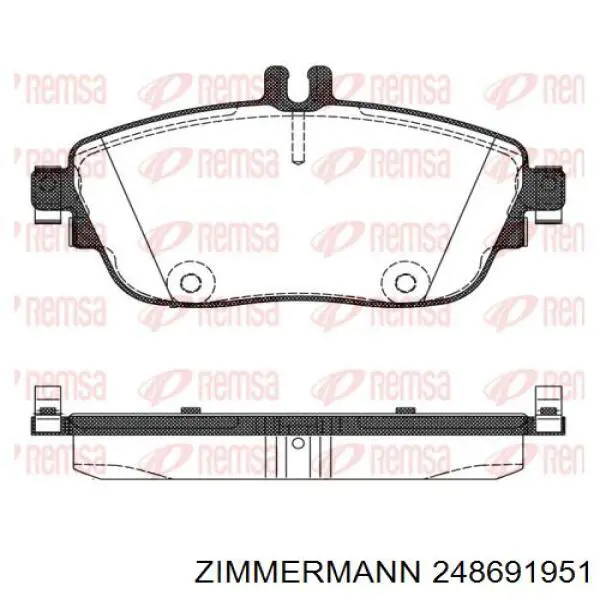 Передние тормозные колодки 248691951 Zimmermann