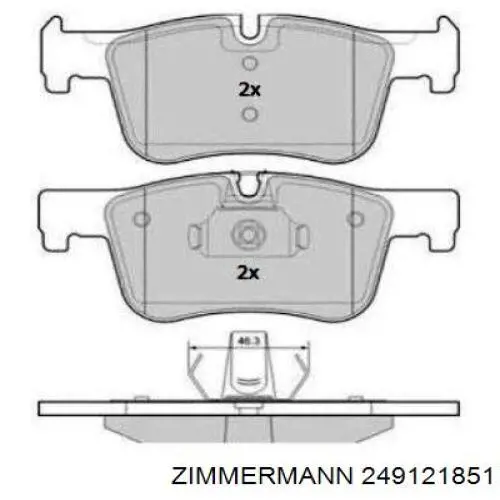 Тормозные колодки Zimmermann 249121851
