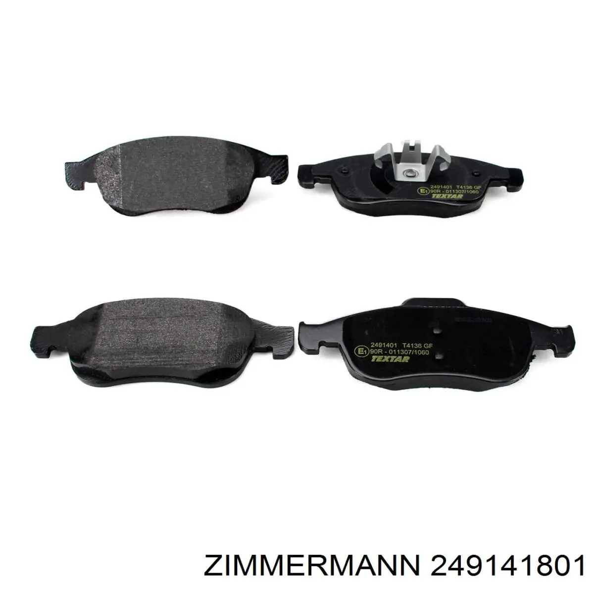 Передние тормозные колодки 249141801 Zimmermann