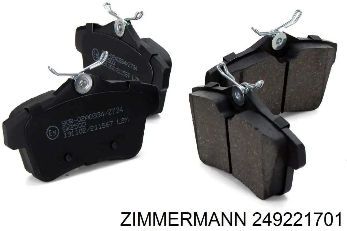 Колодки дисковые  Zimmermann 249221701 цена, от 30.90 USD