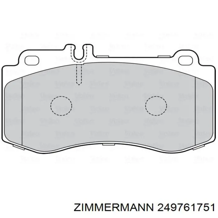 Тормозные колодки Zimmermann 249761751