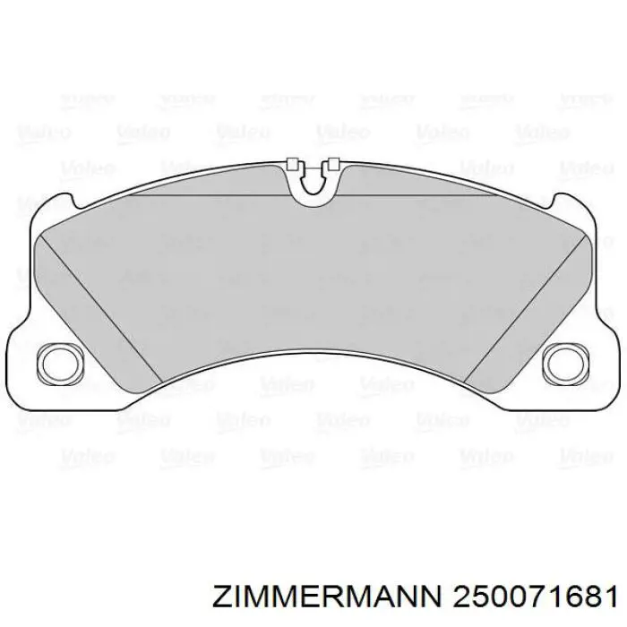 Передние тормозные колодки 250071681 Zimmermann