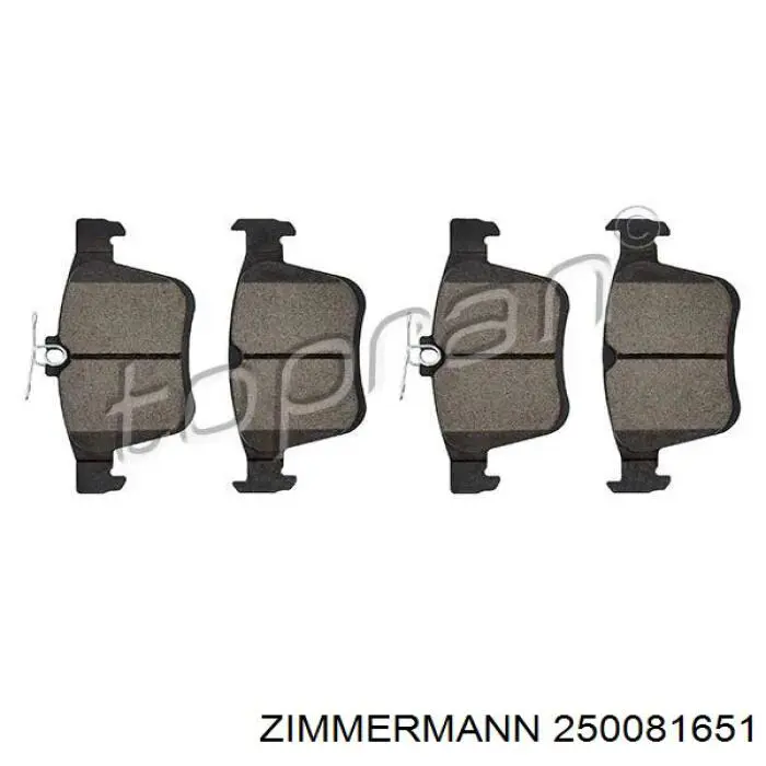 Задние тормозные колодки 250081651 Zimmermann