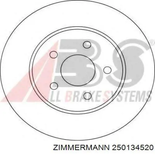 250134520 Zimmermann Дисковый тормоз