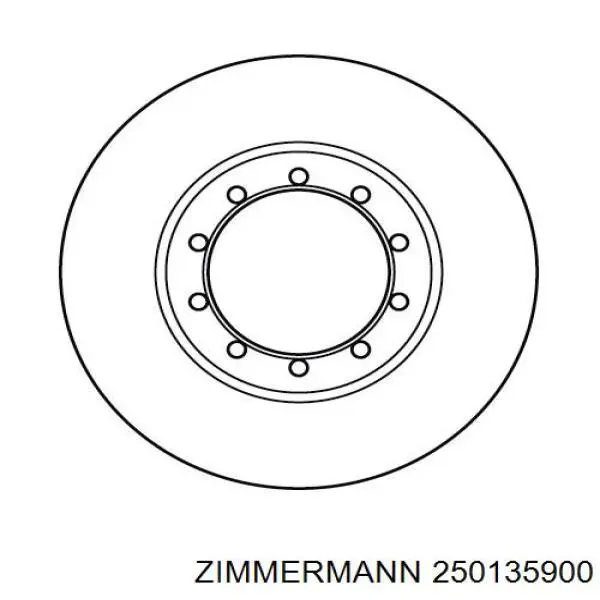Задний тормозной диск Zimmermann 250135900 цена, от 32.56 USD