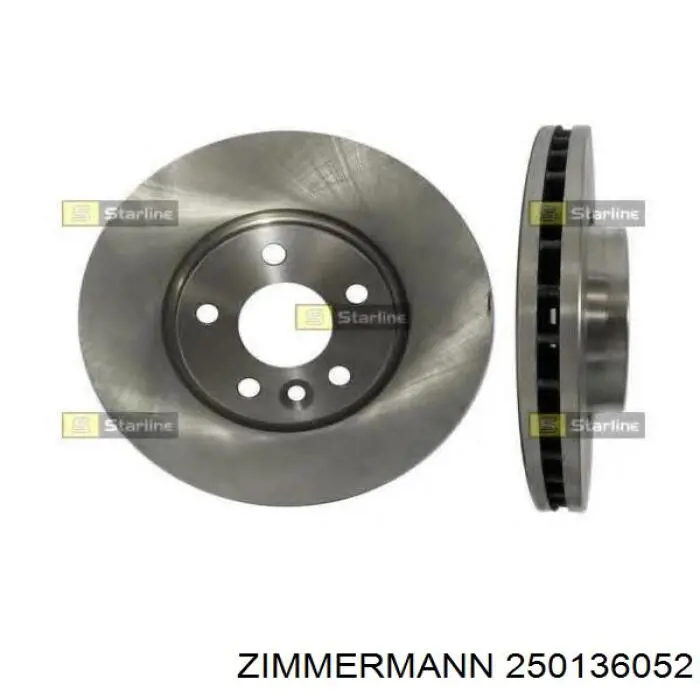 250136052 Zimmermann Диск тормозной передний