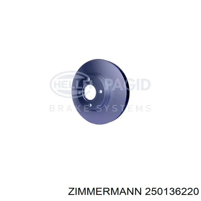 250136220 Zimmermann Диск тормозной передний