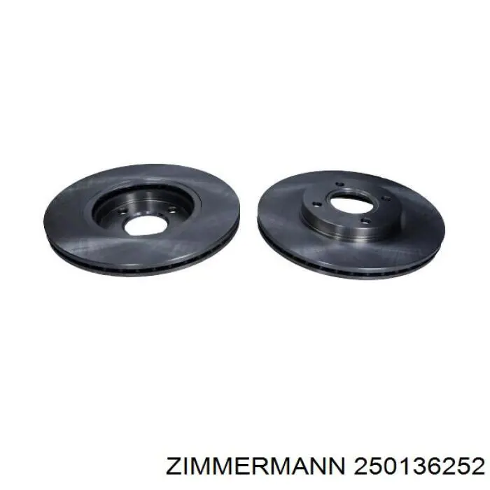 Передние тормозные диски 250136252 Zimmermann