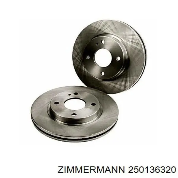 Передние тормозные диски 250136320 Zimmermann