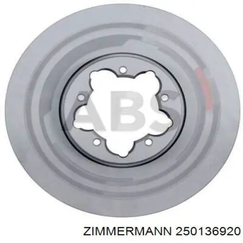 Передние тормозные диски 250136920 Zimmermann