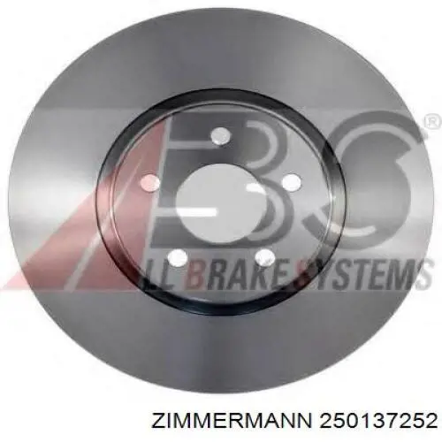 250137252 Zimmermann Диск тормозной передний