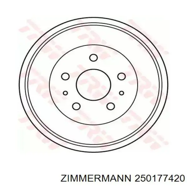 Барабан тормозной задний Zimmermann 250177420 цена, от 42.56 USD