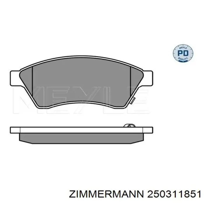 Купить 250311851 Zimmermann Колодки тормозные