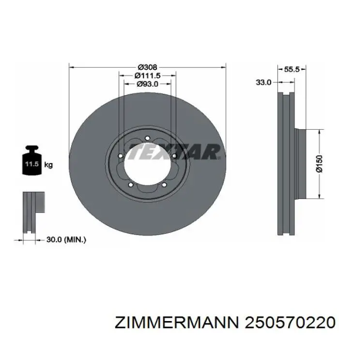 Тормоз дисковый передний Ford 2168836 цена, от 92.14 USD