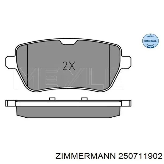Колодки дисковые  Zimmermann 250711902 цена, от 70.71 USD
