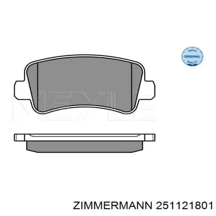 251121801 Zimmermann Колодки тормозные дисковые комплект