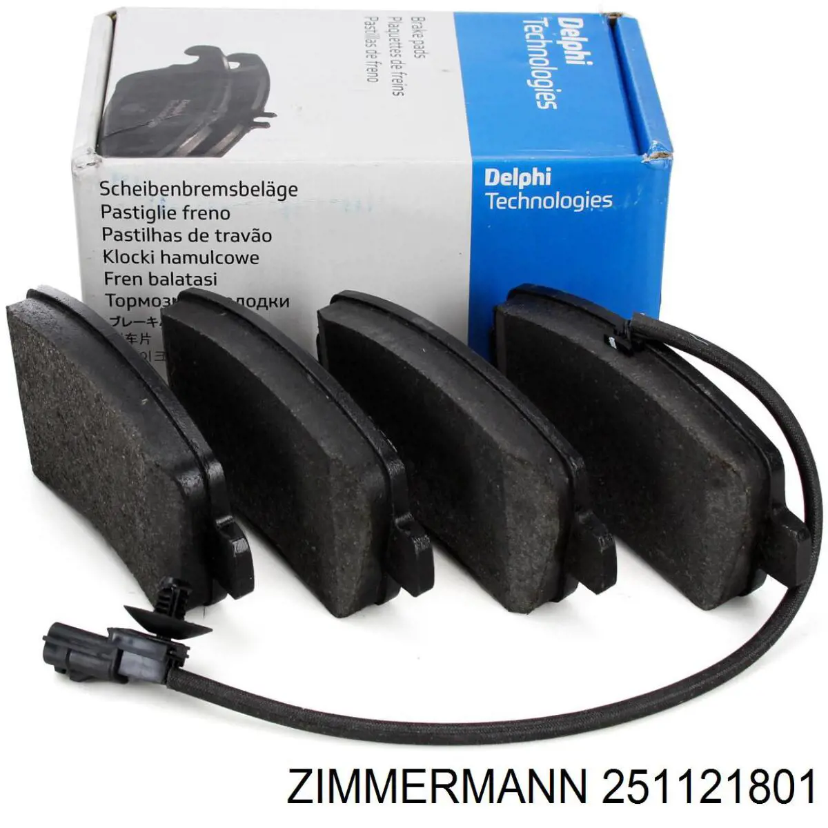 Купить 251121801 Zimmermann Колодки тормозные задние, дисковые