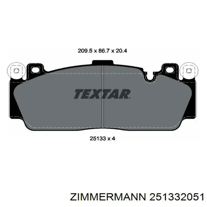 Колодки Zimmermann 251332051 цена, от 126.57 USD