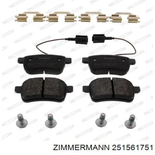 Купить 251561751 Zimmermann Колодки тормозные задние, дисковые